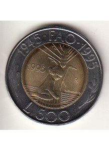 1995 Lire 500 Bimetallica F.A.O. Fior di Conio San Marino